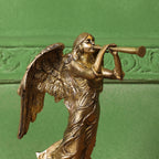 Brass Trumpet Blowing Angel Statue (10 Inch) Vedansh Craft