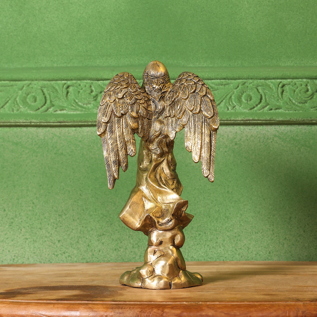 Brass Trumpet Blowing Angel Statue (10 Inch) Vedansh Craft