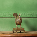 Brass Peacock Hookah Stand (9.5 Inch) Vedansh Craft