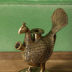 Brass Peacock Hookah Stand (9.5 Inch) Vedansh Craft