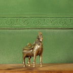 Brass Horse Figurine Money Box (6.2 Inch) Vedansh Craft