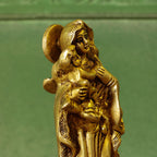 Brass Mother Mary With Baby Jesus Brass Statue (7.5 Inch) Vedansh Craft