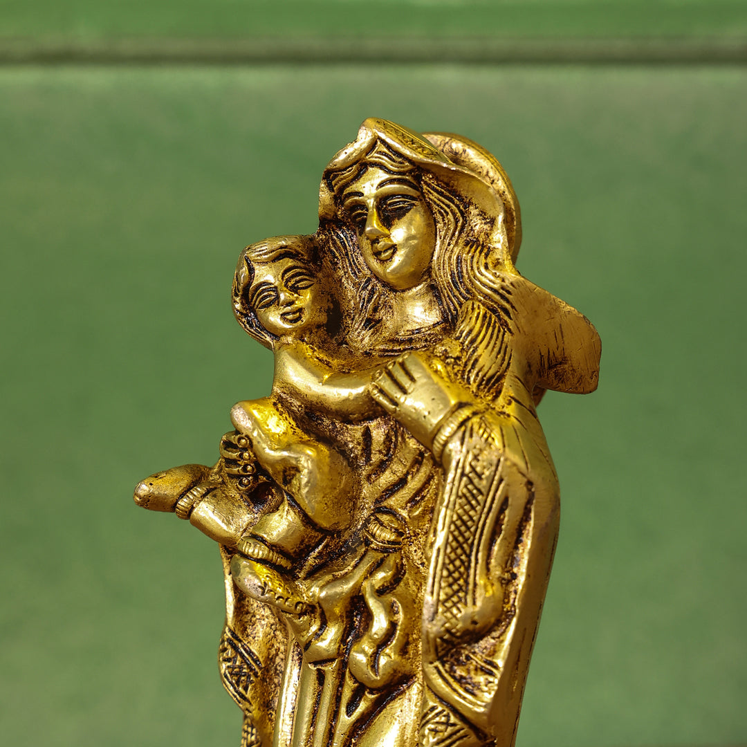 Brass Mother Mary With Baby Jesus Brass Statue (7.5 Inch) Vedansh Craft