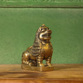 Brass Sitting Lion Yali/kirtimukha Statue (5 Inch) Vedansh Craft