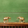 Brass Double Elephant Book Rest (4.5 Inch) Vedansh Craft