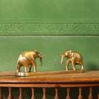 Brass Double Elephant Book Rest (4.5 Inch) Vedansh Craft
