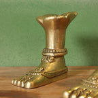 Brass Divine Goddess LakshmI Feet/Charan (5.5 Inch) Vedansh Craft