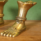 Brass Divine Goddess LakshmI Feet/Charan (5.5 Inch) Vedansh Craft