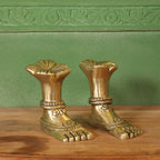 Brass Divine Goddess LakshmI Feet/Charan (5.5 Inch) Vedansh Craft