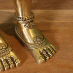 Brass Divine Goddess LakshmI Feet/Charan (5.5 Inch) Vedansh Craft