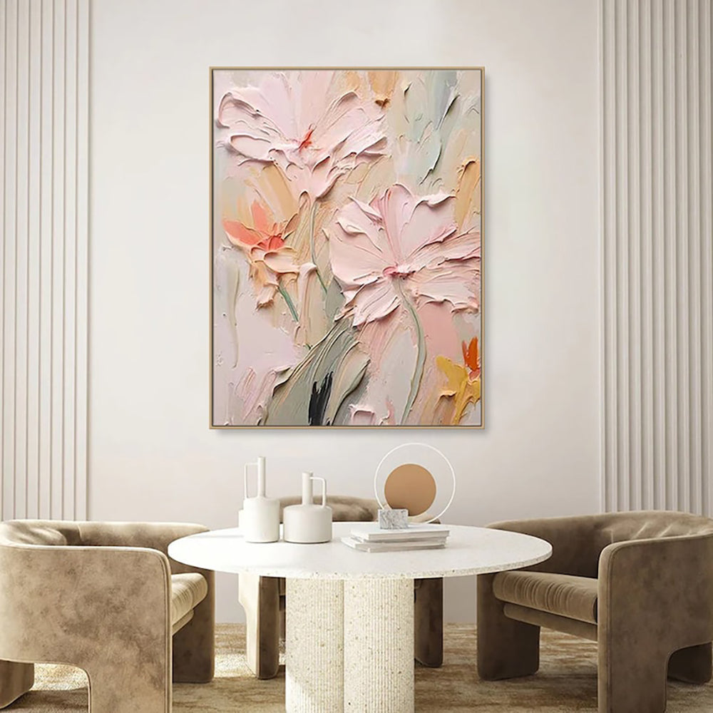 Handmade Oil Painting Canvas Wall Art Decoration 3D Texture Thick Oil Flowers Modern Abstract For Home Room Decor kafalo