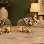 Brass Superfine Elephant Lightweight Statue Pair Vedansh Craft