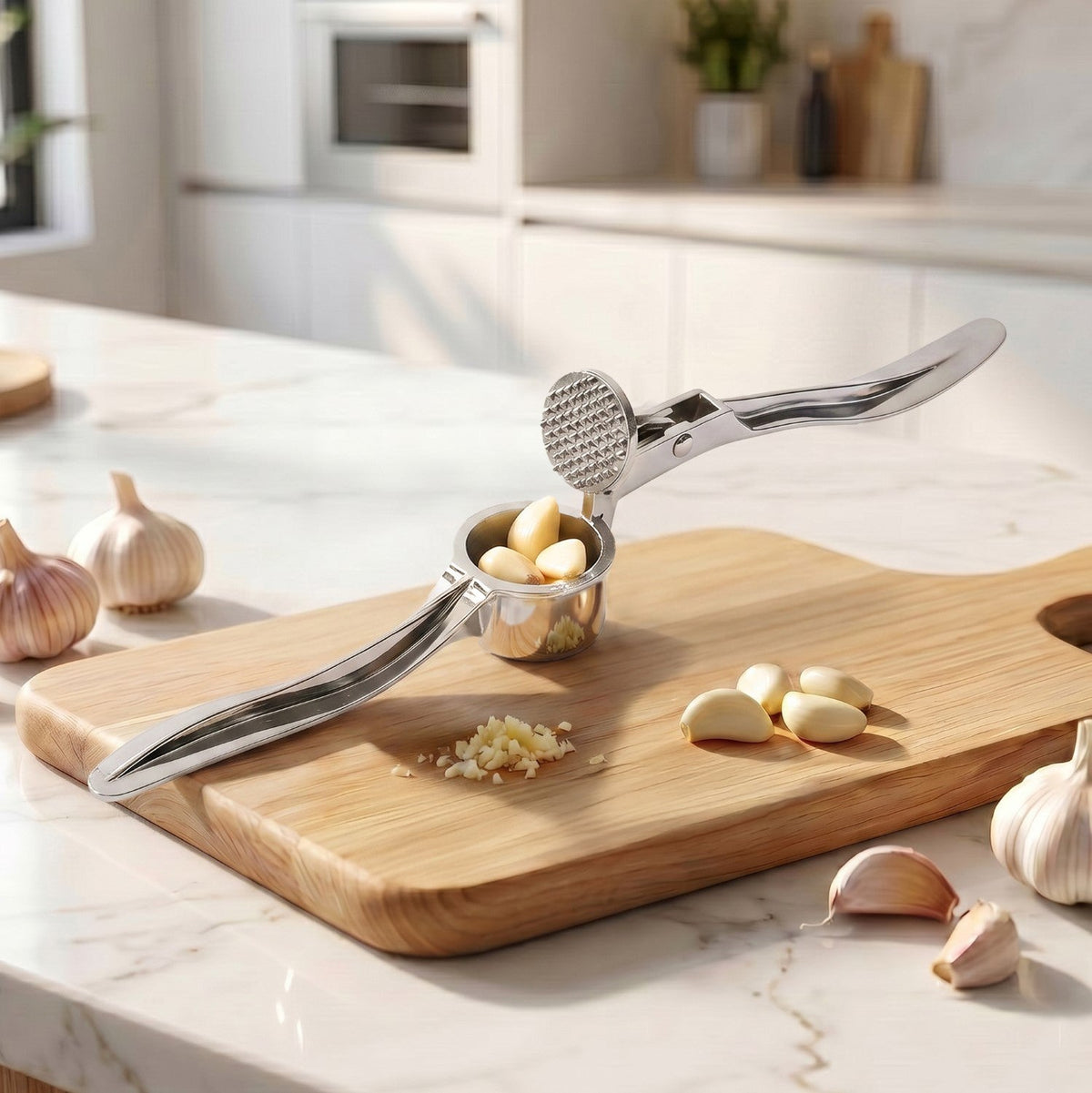 Stainless Steel Garlic Crusher Press Nestasia