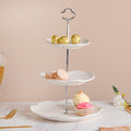 White Crochet Ceramic 3-tier Cupcake Stand Nestasia