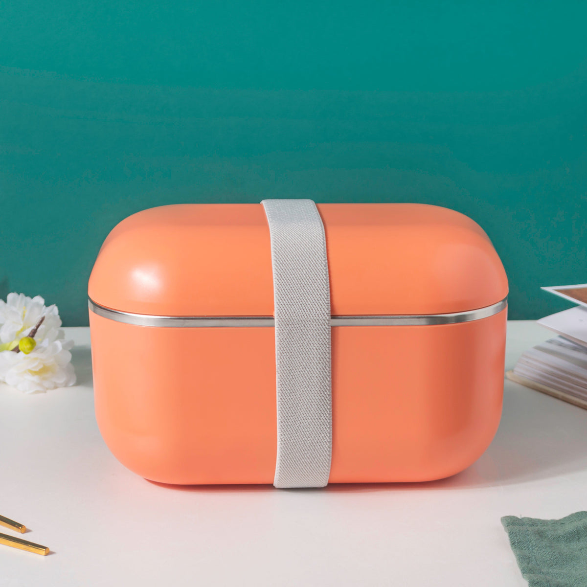 Fresh Meal Electric Hot Lunch Box Orange Nestasia