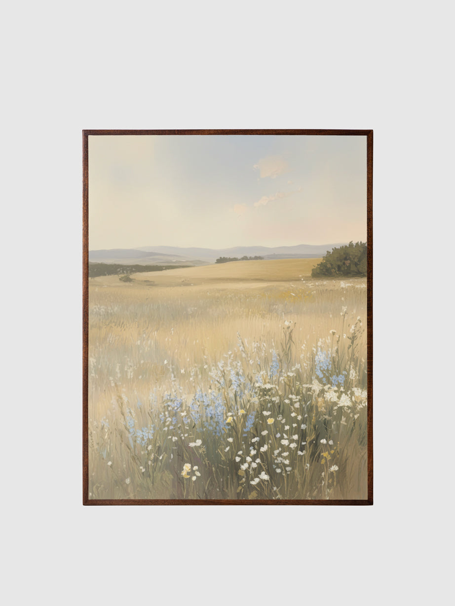 Silent Bloomscape | Printed Canvas Wall Art Contrast Living