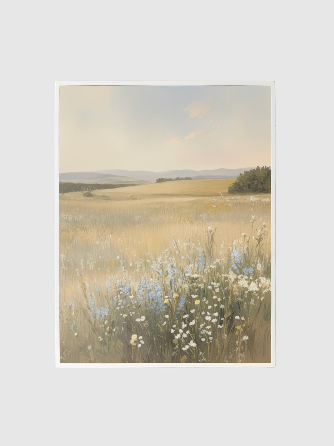 Silent Bloomscape | Printed Canvas Wall Art Contrast Living