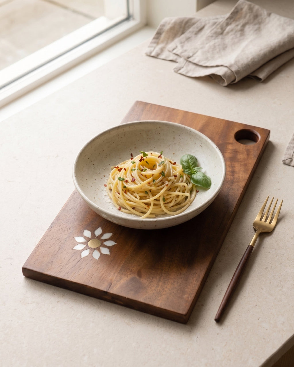 Daisy Inlay Cheese Board Contrast Living