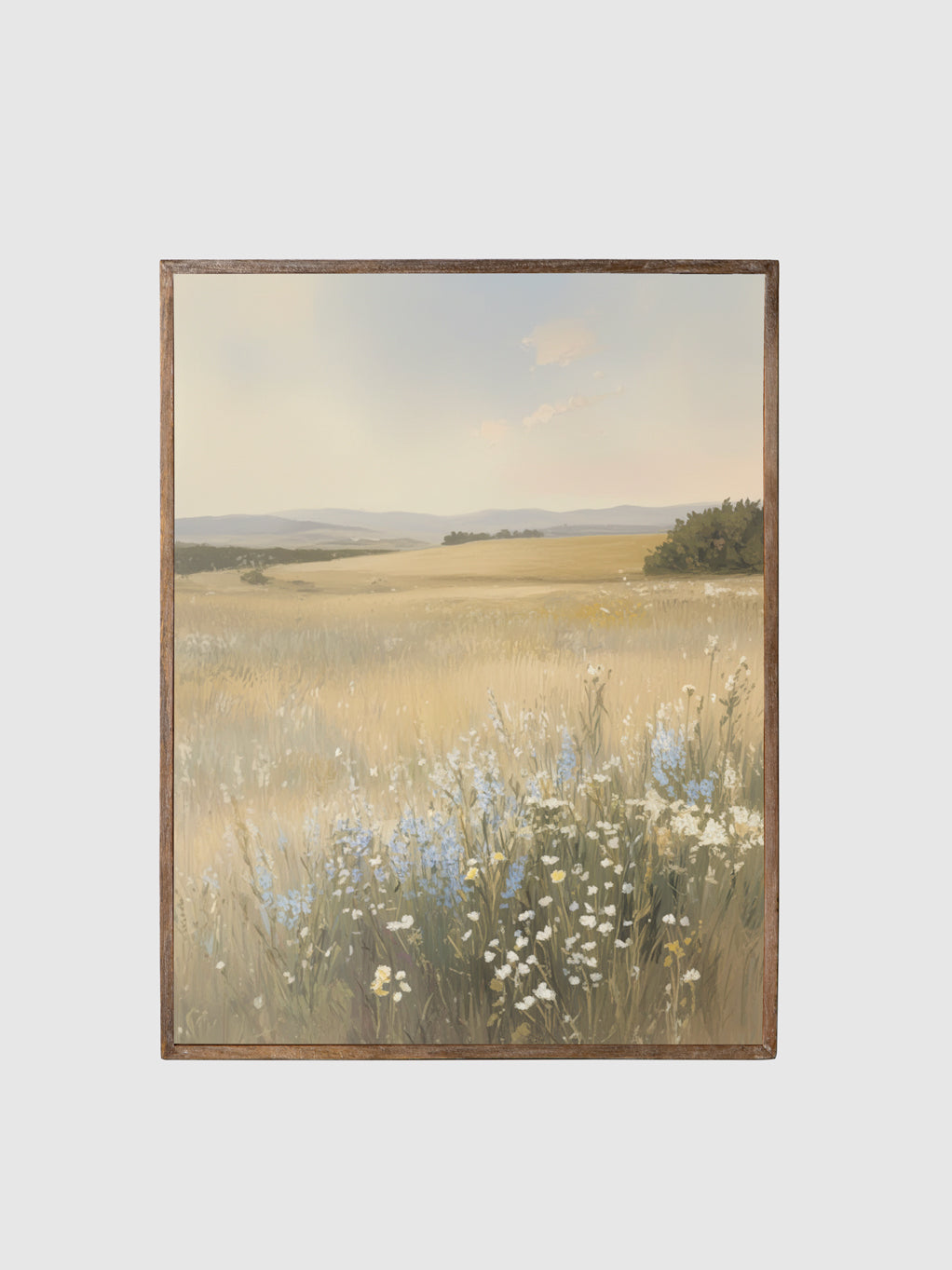 Silent Bloomscape | Printed Canvas Wall Art Contrast Living