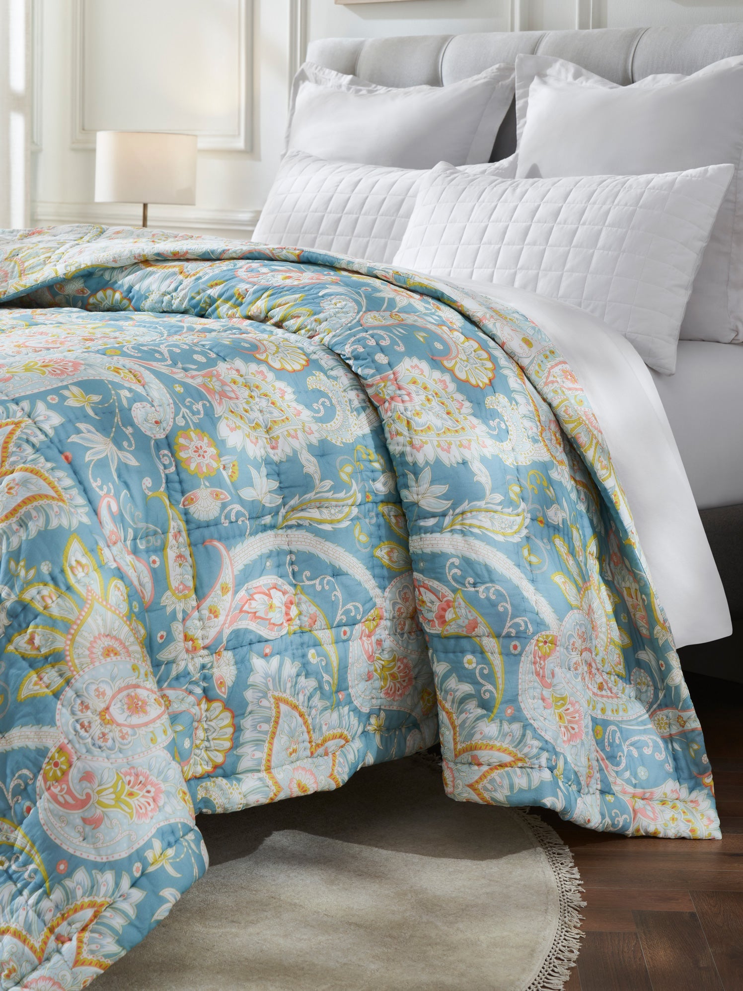 Amreli Reversible Printed Summer Quilt Contrast Living