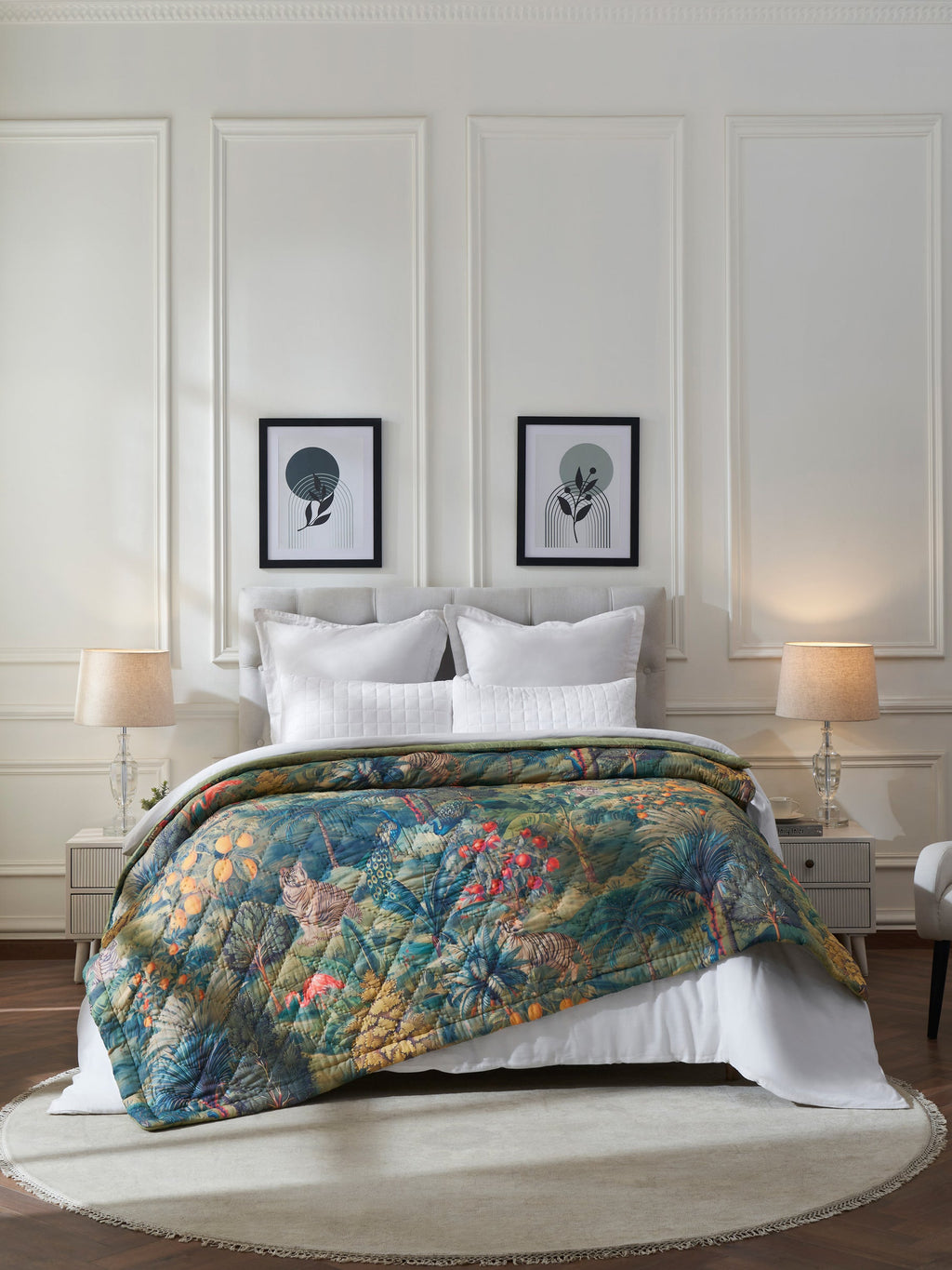 Baagh Reversible Printed Summer Quilt Contrast Living