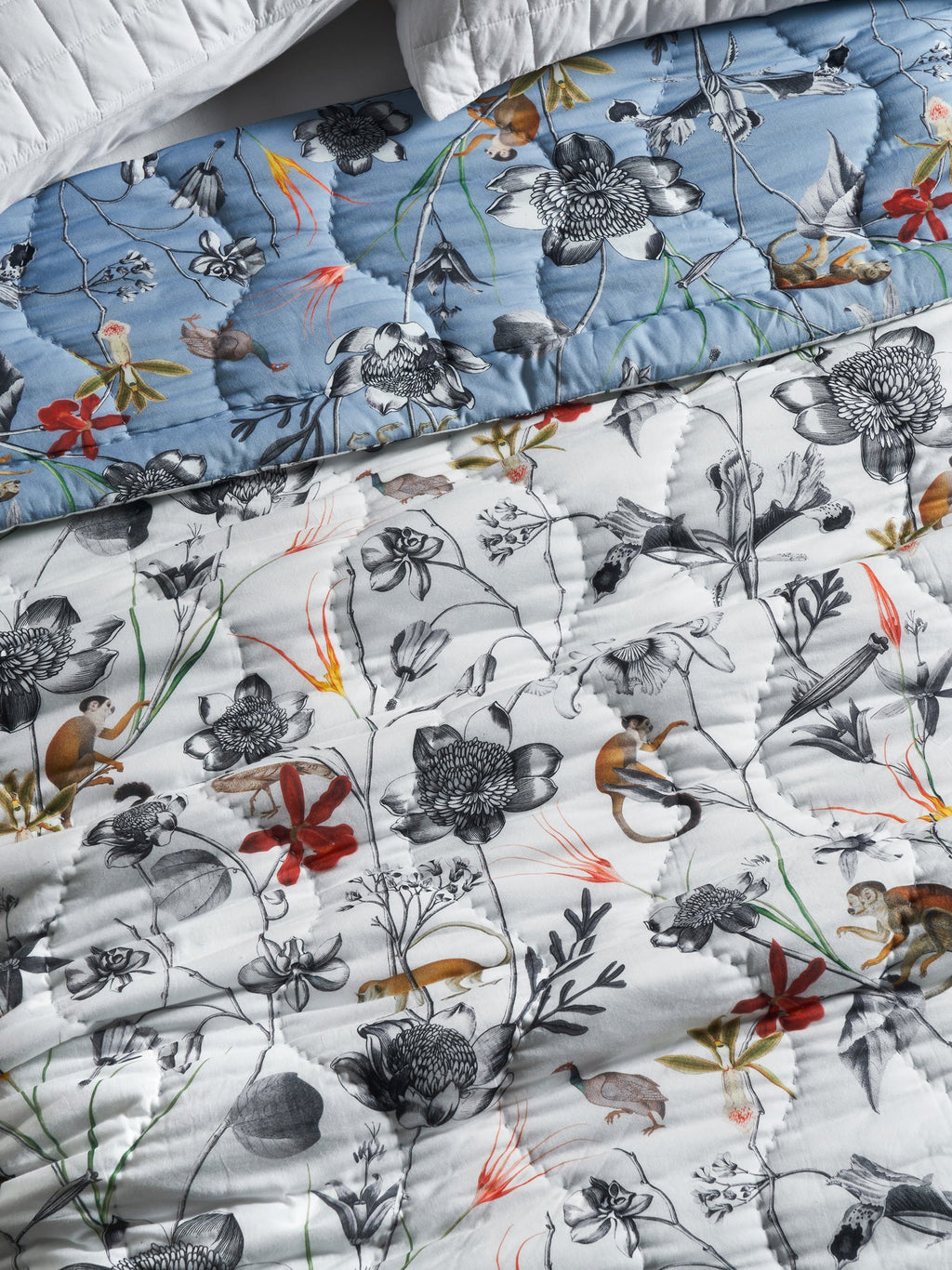 Botanish Reversible Printed Summer Quilt Contrast Living