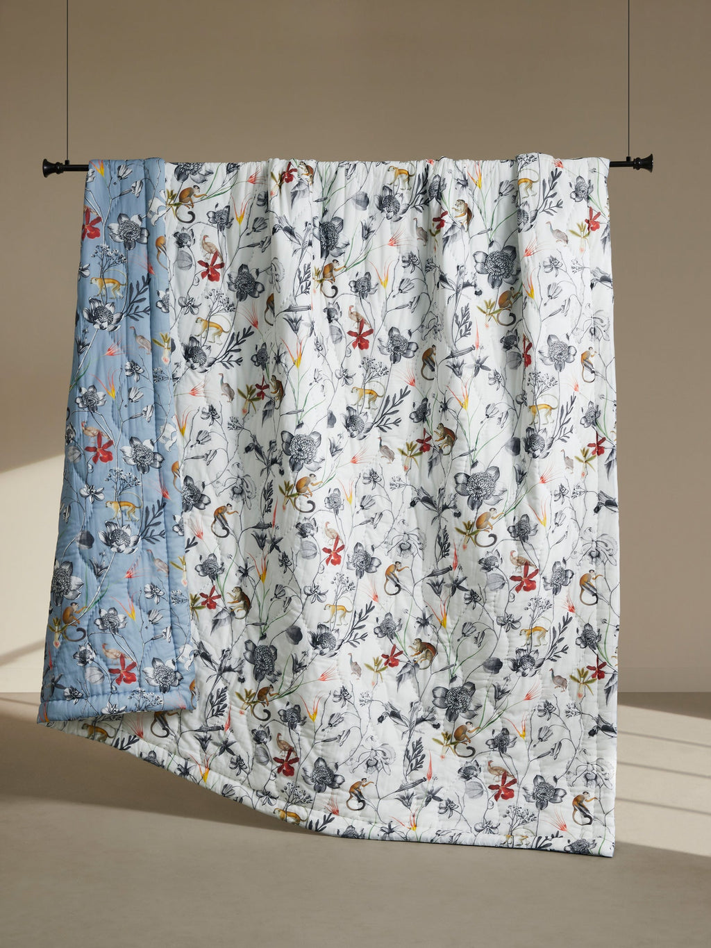 Botanish Reversible Printed Summer Quilt Contrast Living
