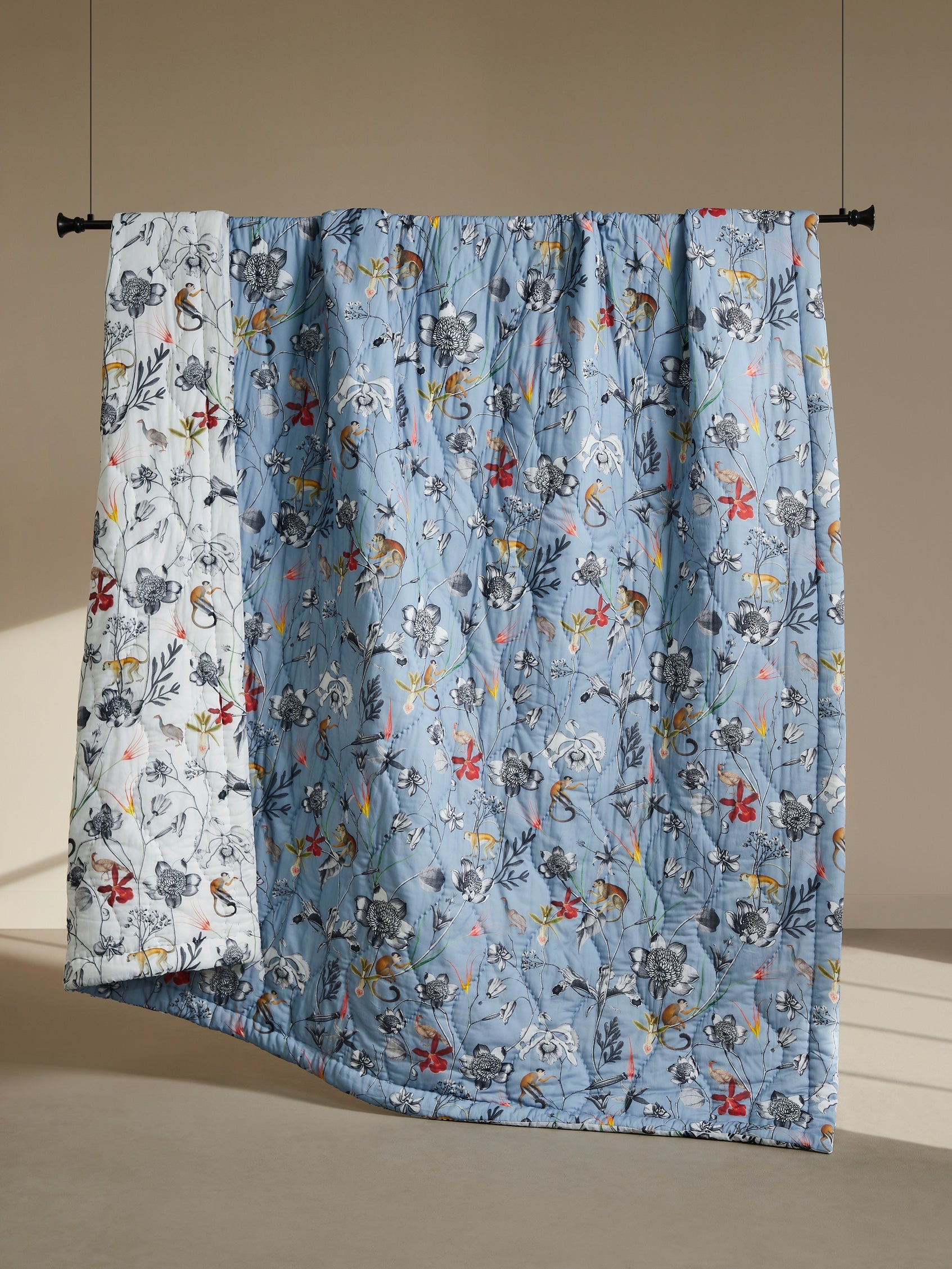 Botanish Reversible Printed Summer Quilt Contrast Living