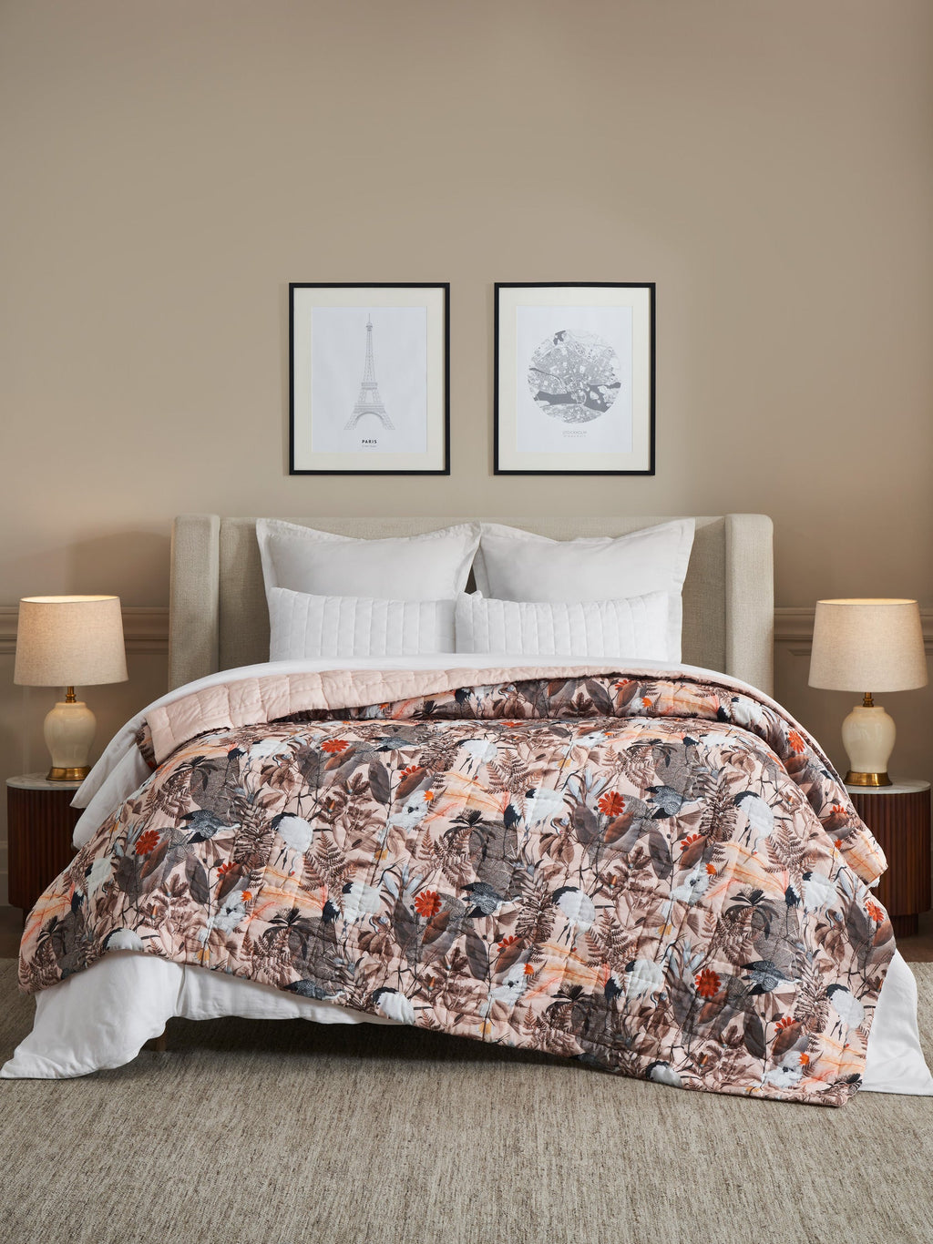 Essence Reversible Printed Summer Quilt Contrast Living