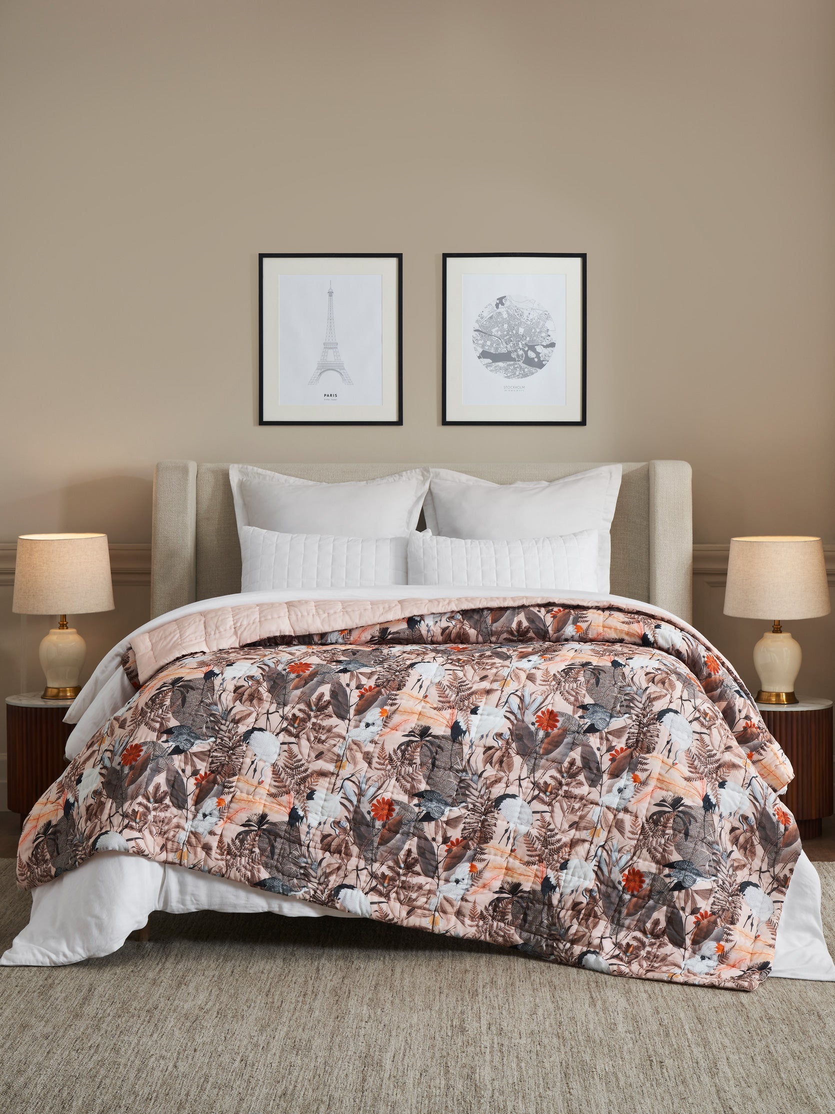 Essence Reversible Printed Summer Quilt Contrast Living