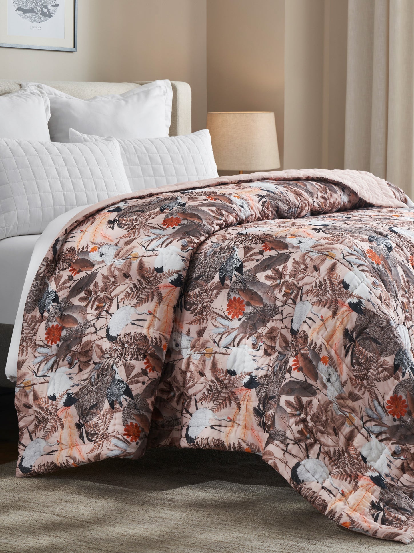 Essence Reversible Printed Summer Quilt Contrast Living