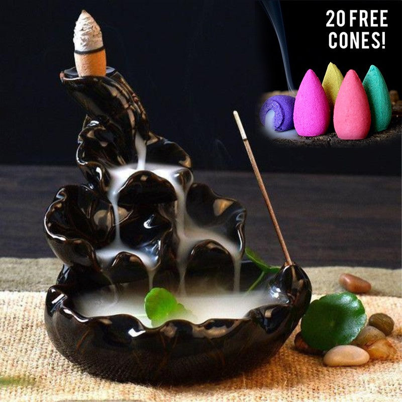 Waterfull Incense Burner20 Cones Included kafalo