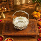 Brass Ashtalakshmi Basket With Handle And Leg (3.5 Inch) Vedansh Craft