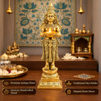 Brass Deep Lakshmi Standing Idol (12.5 Inch) Vedansh Craft