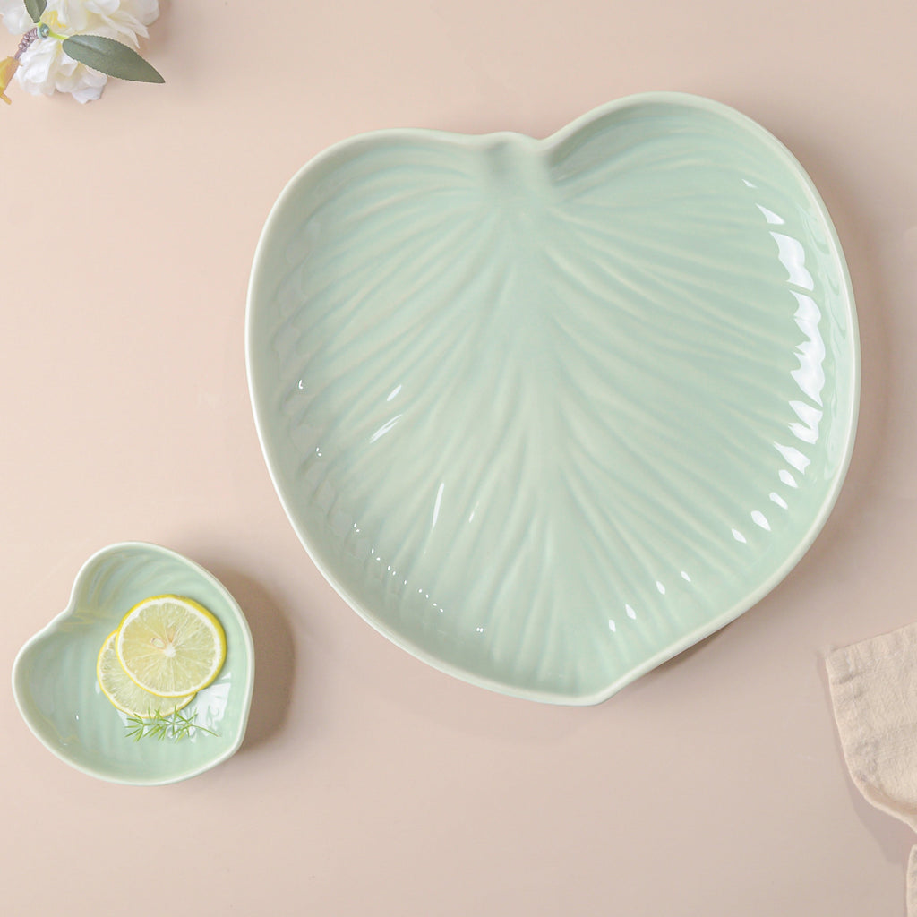 Taro Leaf 30 Piece Dinner Set For 6 Nestasia