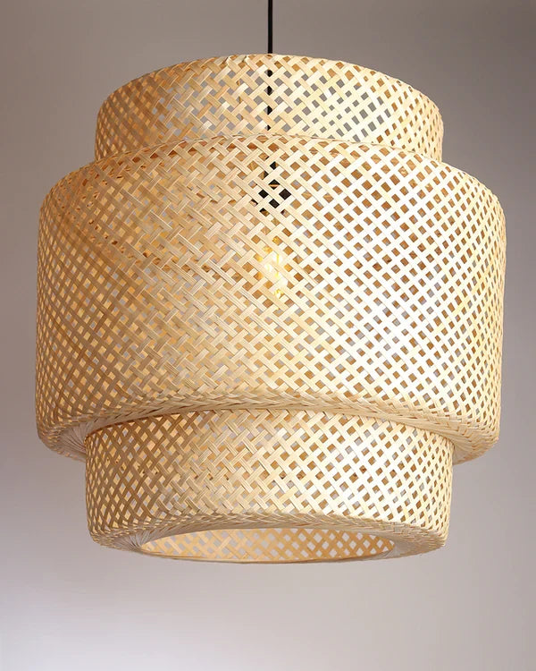 Artistic Bamboo Hanging Light for Living Space and Dining Area