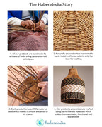 Rustic Rattan Hanging Lamp for Living Room and Bedroom