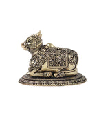Elegant Pure Brass Nandi Idol for Worship, Blessings, and Home Decor