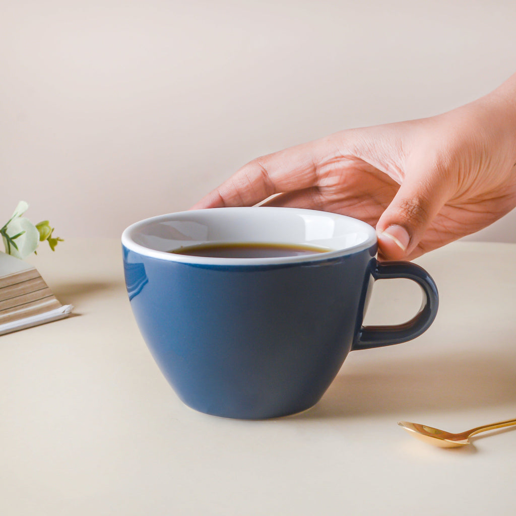 Riona Ceramic Teacup Dark Blue Nestasia