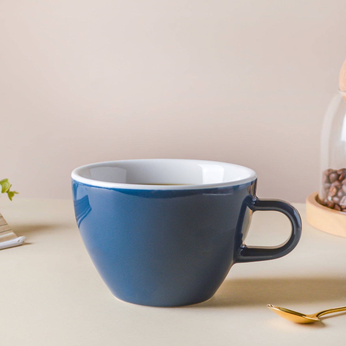 Riona Ceramic Teacup Dark Blue Nestasia