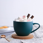 MAGNIFIQUE textured mug with coaster - Green Nestasia