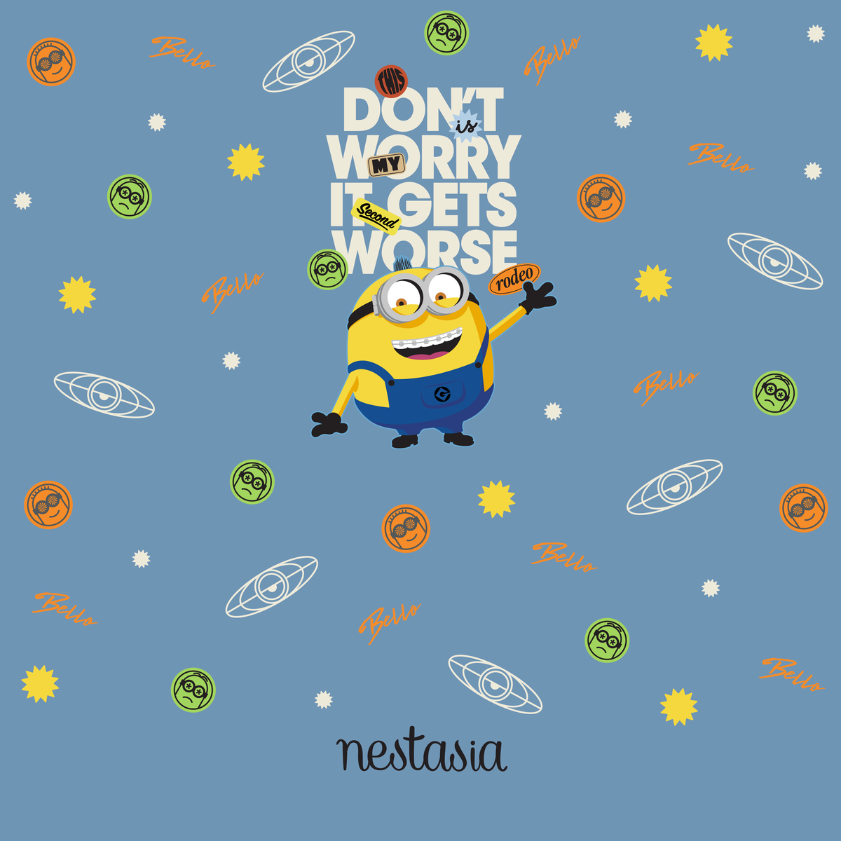 Minions It Gets Worse PickSip 40 Bottle Blue Nestasia