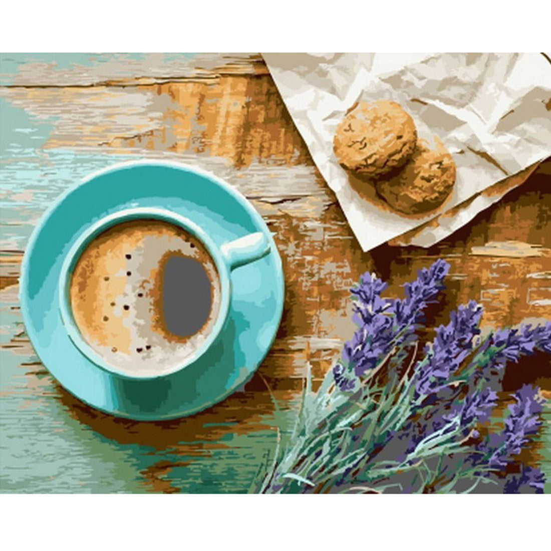 Breakfast Tea DIY Paint By Numbers Kit Nestasia