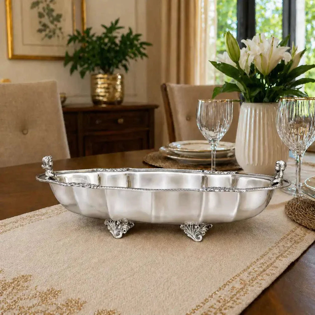 Brass Decorative Oval Serving Fruit, Dish Bowl Vedansh Craft
