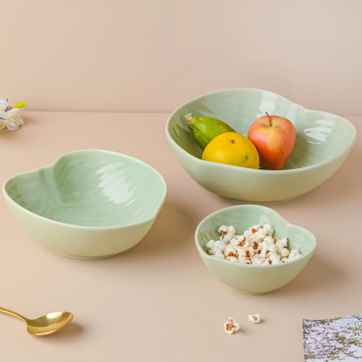 Taro Leaf 30 Piece Dinner Set For 6 Nestasia