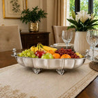 Brass Decorative Oval Serving Fruit, Dish Bowl Vedansh Craft