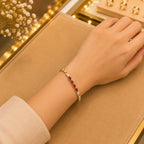 Leaf & Vine Tennis Bracelet for Women | CZ Stones, Gold-Tone Clasp Vedansh Craft