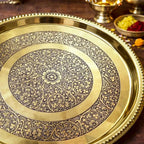 Brass Thali (9 Inch) Vedansh Craft