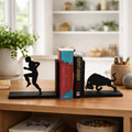 Bull And Men Wooden Book End Kafalo