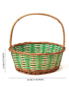 Handcrafted Pyala Shaped Wicker Basket for Fruit Display and Gift Hampers